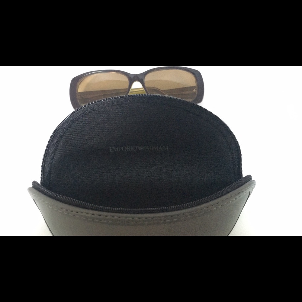 Vintage Designer EMPORIO ARMANI Tortoise Eyeglasses Sunglasses Frames & Case - Picture 6 of 16